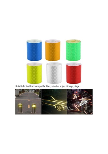Mavi 1 Adet Kullanımı Kolay Araba Gövde Yansıtıcı Bant Çıkartmalar Güvenlik Yansıtıcı Bant