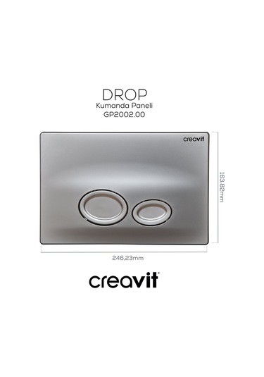 Creavit Drop Mat Gri Boyalı Kumanda Paneli  GP2002.00 Gri