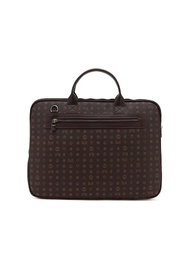 Bilik Deri Monogram Kahve Unisex Laptop & Evrak Çantası Rh09 Busi 001