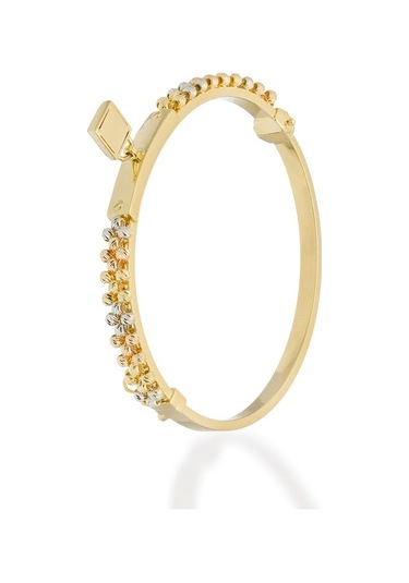 Dorika Toplu Asma Kilit Model Üç Renk Altın Bilezik 64423086