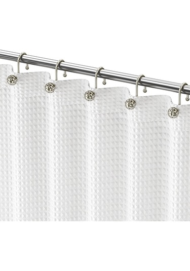 12 Adet Duş Perdesi Kancaları, Metal Dekoratif Duş Perdesi Kancaları Paslanmaz, Duş Perdesi Astarı İçin Nikel Duş Kancaları Gümüş