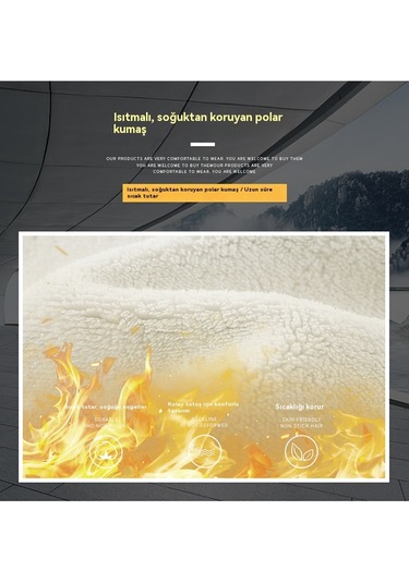 Çok Cepli, Kalınlaştırılmış Polar Astarlı, Açık Hava Spor Giyim, Polar Giyim Erkek Kışlık Polar Ceket Gri