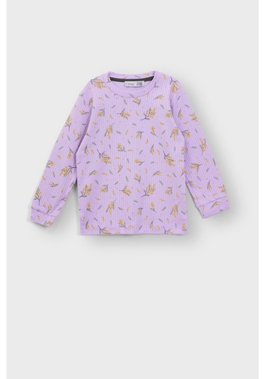 Zuzunga Başak Çiçeği Desenli Lila Fitilli İnterlok Kumaş %100 Pamuk Kız Çocuk Pijama Takımı Lila Zuzunga Başak Çiçeği Desenli Lila Fitilli İnterlok Kumaş %100 Pamuk Kız Çocuk Pijama Takımı Lila