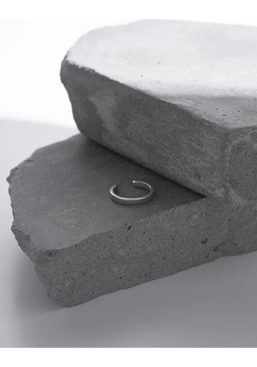 Sılverme Deliksiz Küpe 925 Ayna Gümüş Tek Monolitik Küpe 310082063 Gümüş