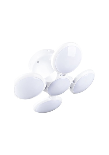 Powermaster Pm-22986 Olar Panelli Şarjlı Çift Bataryalı 5li Katlanabilir Acil Durum Kamp Lambası Beyaz