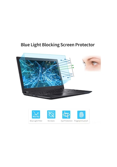 Vkemall 15.6" 16:9 Notbook Ekran Koruyucu - Mavi Işık Filtresi 70% , Mat Ve Parlak İki Yönlü, Göz Koruma, Kolay Kurulum