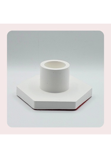 Lumen Dekoratif 2'li Mumluk & Şamdan Seti El Yapımı Obje Minimalist Tasarım Beyaz