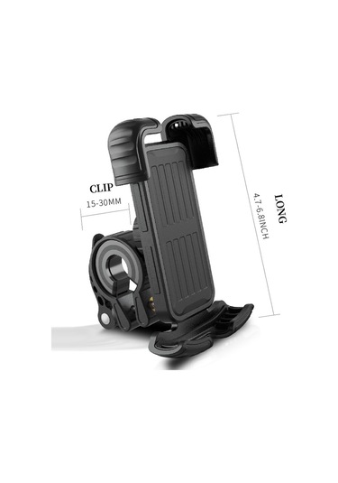 Yys-443-1 Bisiklet İtme Tipi Cep Telefonu Navigasyon Braketi Siyah Siyah