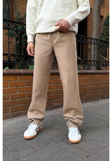 Flaw Basic Regular Gabardin Pantolon Vizon VİZON