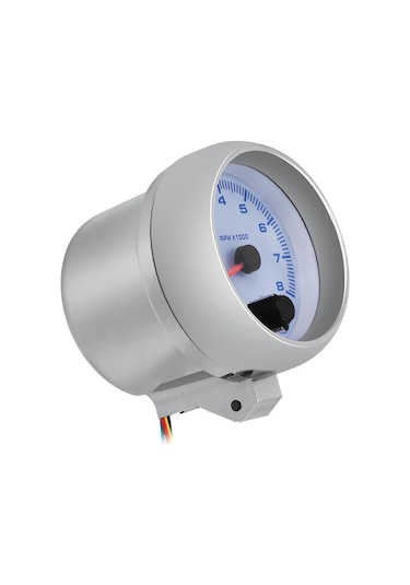 Yifomall Evrensel 3.75" Araç Takometre - Mavi Arka Işık, 0-8000 Rpm, 12v Benzinli Araçlar İçin