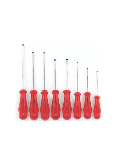 İzeltaş 4100 00 8108 Düz Uçlu 8 Adet Tornavida Seti