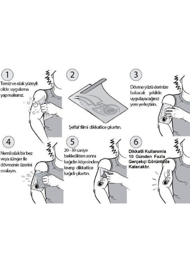 Geçici Dövme Joker Palyoço Soytarı Su Geçirmez Geçici Ufak El Kol Dövmesi Tattoo