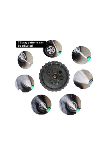 Wezone Bahçe Ve Araba Yıkama İçin 7 Modlu Ayarlanabilir Hortum Nozulu