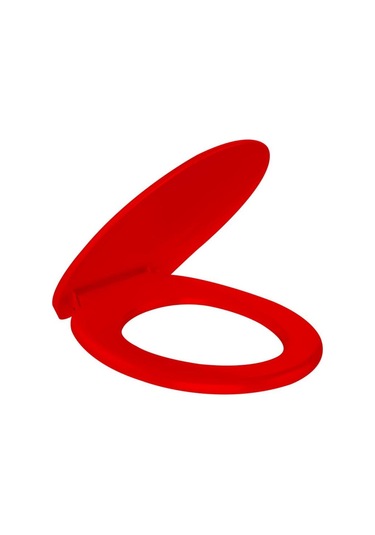 Rona Kırmızı Tisa Thermoplast Standart Klozet Kapağı (Üstten Mont