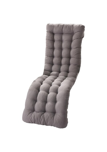 Suntek Rahat Polyester Bahçe Yatar Minderi Kalınlaşmış Mat Gri Bir