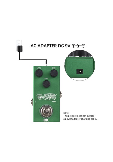 Ruicoo Gitar Overdrive Efekt Pedalı Metal Kasa - 6.35mm Giriş/çıkış, Ton Ve Kazanç Kontrolü, Led Gösterge