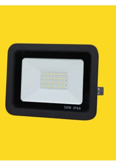 30 Watt Siyah Slim Kasa Sarı Amber Ip65 Led Projektör