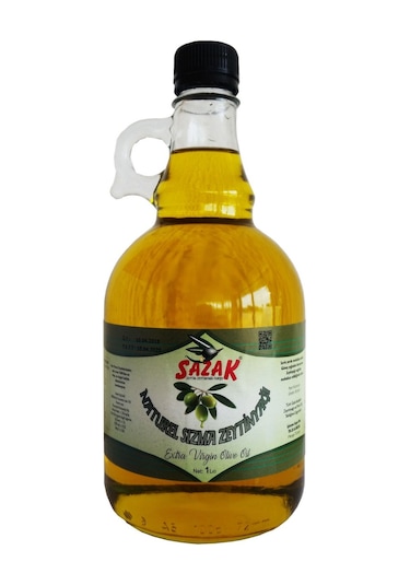 Sazak Gallone Şişe Naturel Sızma Zeytinyağı 1 L