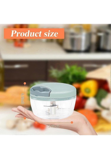 Manuel Gıda Doğrayıcı Sebze Doğrayıcı, 500ml Sarımsak Kıyma Makin Çok Renkli