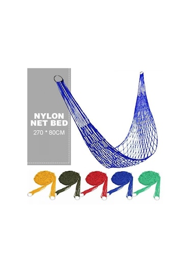 Kırmızı Plaj Hamak Taşınabilir Hamak Örgü Net Halat Açık Kamp Bahçe Salıncağı Asılı Yatak Kırmızı