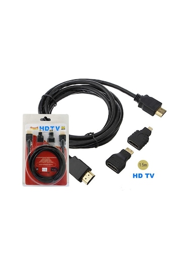 Hdmi 3In1 Set Hdmı Mini Hdmı Mikro Hdmı Full Hd 1080P V1.4 Set