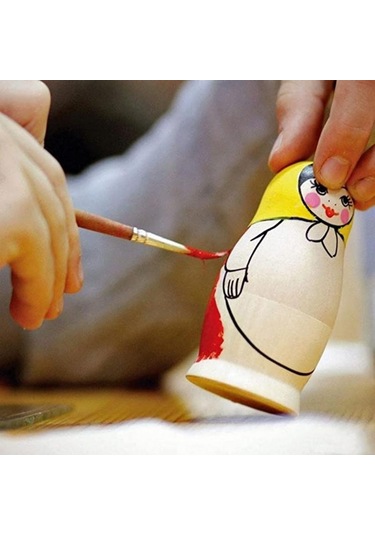 Yerleştirme Bebekleri Ahşap Bitmemiş Matryoshka Benzersiz Hediye Ev Dekorasyonu