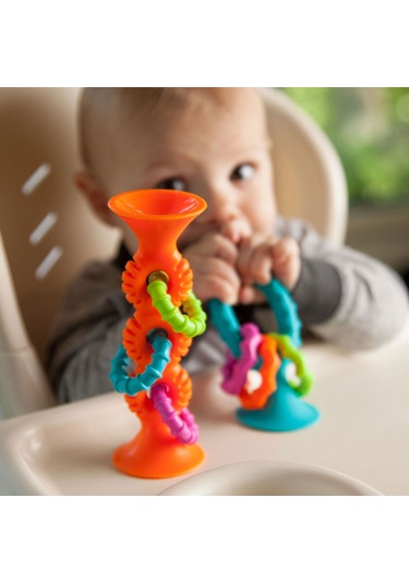 Fat Brain Toys Turuncu Halkalı Silikon Diş Kaşıyıcı F165ML Turuncu