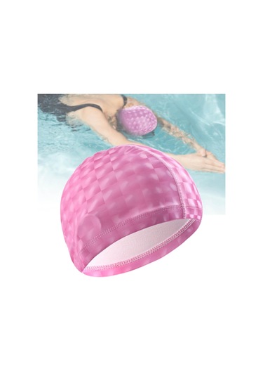 Suntek Yüzme Boneleri Saçları Kuru Tutar Havuz Şapkası Pembe