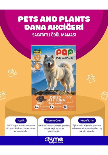 Pets And Plants Pap Dana Akciğer Sakat Et 80 G