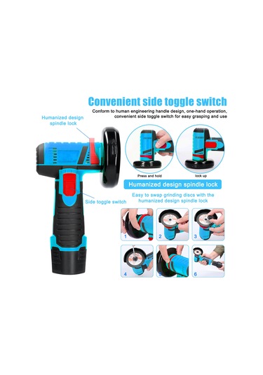 Xindoker 12v 19500 Rpm Profesyonel Mini Taşlama Makinesi - Kesme, Parlatma Ve Zımparalama İçin Çok Fonksiyonlu El Aleti