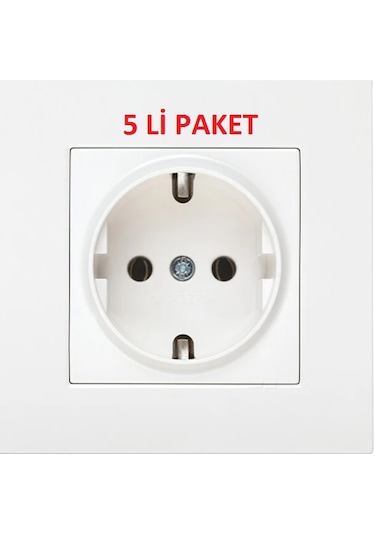 Viko Karre Topraklı Priz + Çerçeve 5'Li Set