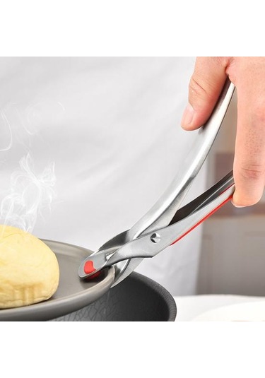 Siyah Kaymaz Saplı Pot Kase Tutucu Isıya Dayanıklı Haşlanma Önleyici Sıcak Kase Tutucu Bulaşık Tava Tutucu Klip Mutfak Aracı Siyah