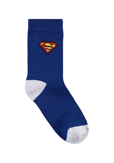 Superman Süperman 3'lü 2-12 Yaş Erkek Soket Çorap - Standart