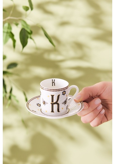 Karaca  K Harfli Kahve Fincanı 80 ml