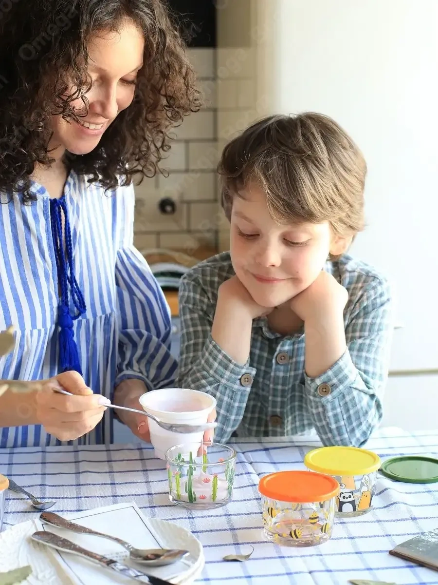 Pıta Cam Yemek Saklama Kabı Hava Geçirmez Çocuk Seti 3 Parça 283249890 Gri