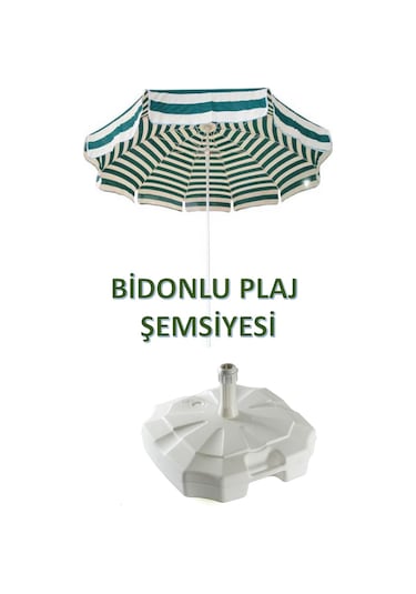 Bidonlu Plaj Şemsiyesi 180 Cm Şemsiye