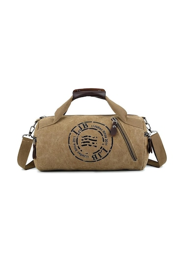 Antik Pirinç Erkek Ve Kadın Evrensel El Konşimento Omuz Kanvas Silindirik Eğlence Seyahat Spor Giyim Çantası Crossbody Çanta Çok Renkli