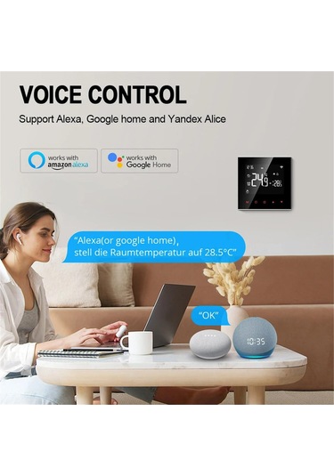 Su/gaz Kazanları İçin Wi Fi Akıllı Termostat, Cep Telefonu Gold