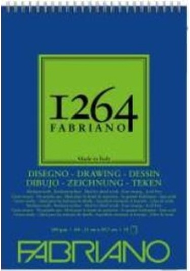 Fabriano 1264 Drawing Paper Çizim Defteri Üstten Spiralli 180g A4