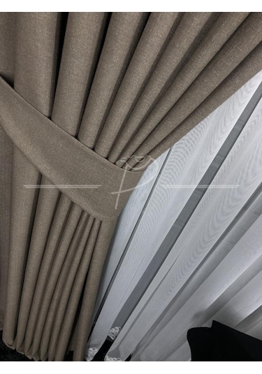 Fon Perde Keten Fonluk Aplim Desen 1. Kalite Tok Duruş