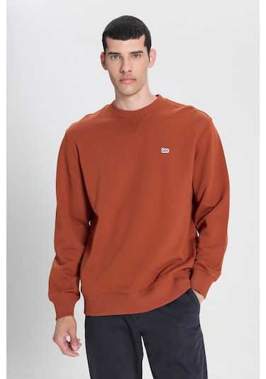 Regular Fit Normal Kesim Bisiklet Yaka Pamuk Tarçın Sweatshirt L81IRY970 Tarçın