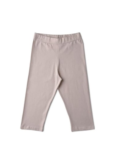 Kız Çocuk Diz Altı Mevsimlik Tayt-12615 Bej