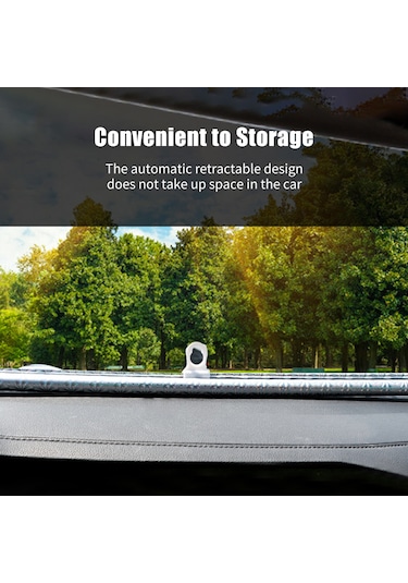 Kosona 40x60cm Otomatik Geri Çekilebilir Pencere Perdeği - Güneş Koruyucu, Isı Yalıtımı, Delik Açmayan Montaj, 3 Süspansiyon Çubuğu İle Y-5214