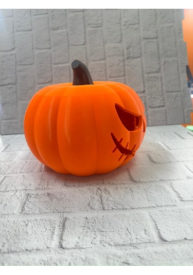 Kapaklı Balkabağı Dekor Kutusu 21 15 Cm Halloween Temalı Saklama