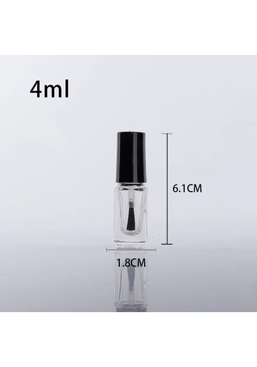 2ml5ml10ml15ml Oje Şişesi Tırnak Jel Boş Fırça İle Şişe Cam Boş Karıştırma Şişesi Tırnak Jel Boş Şişe Konteyner Black Cam
