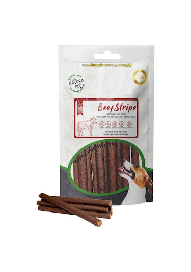 Eco Natura Pet Beef Strape Yumuşak Biftek Şeritleri Yetişkin Köpek Ödülü 100 G