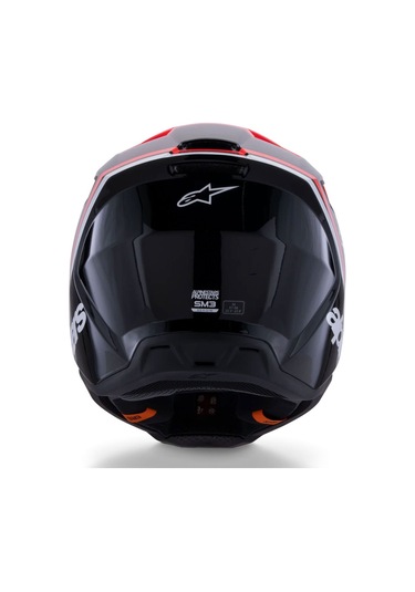 Alpinestars Sm3 Radium Off-Road Cross Kaskı Beyaz - Kırmızı - Siyah