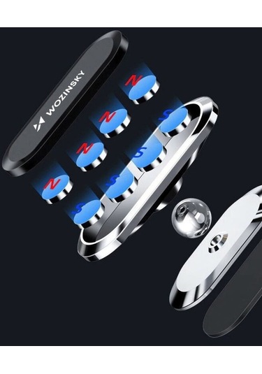 Yingfu 360 Dön. Manyetik Araç Tutucu, Gösterge Paneli Montaj, Gümüş Diğer