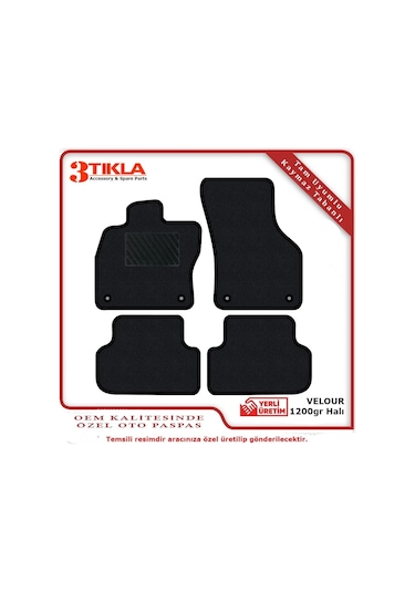 Seat Exeo 2008-2013 Lüks Halı Paspas Seti Siyah