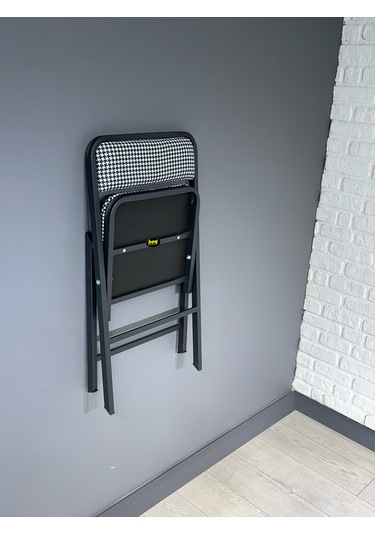 Hey 4'lü Katlanır Kamp Sandalyesi Piknik Sandalye Kazayağı Siyah Çok Renkli